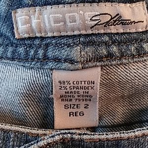 Chicos Platinum stonewashed denim jeans